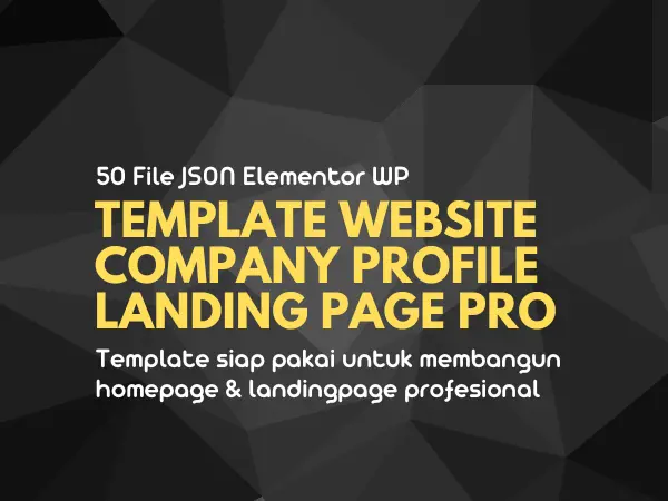 50 Template Web Company Profile dan landing page Elementor Siap Pakai