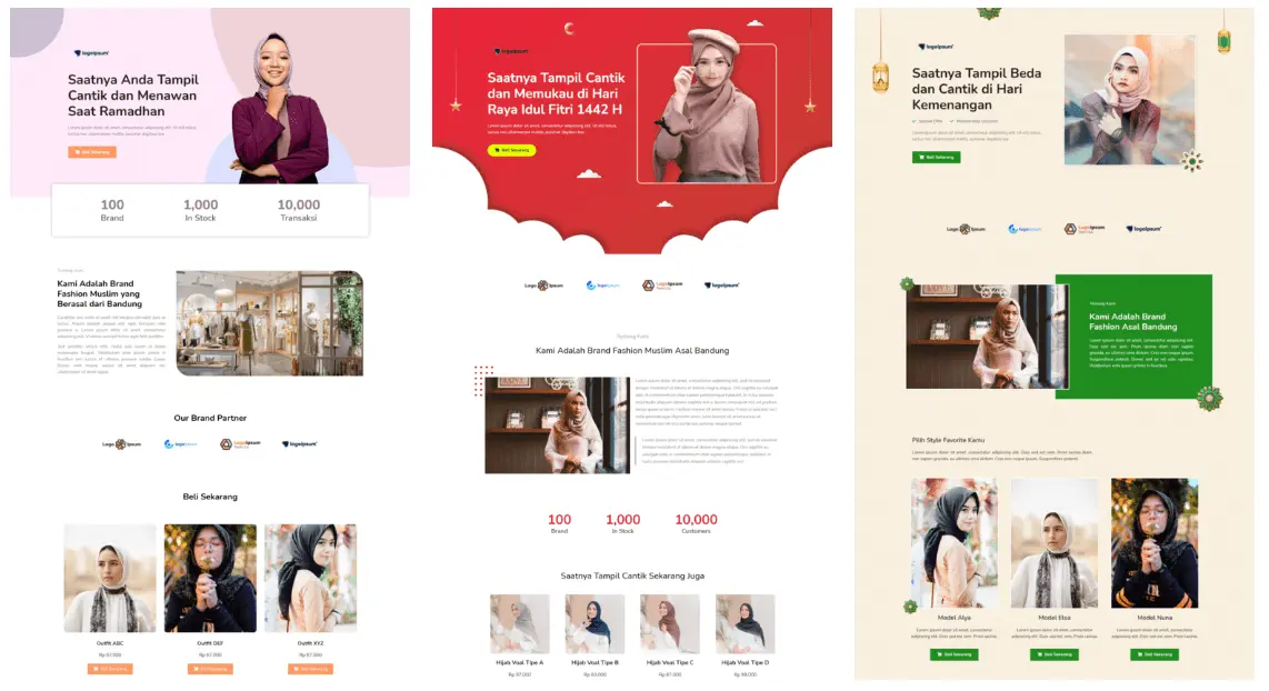9-Desain Landing Page tema Ramadhan & Lebaran