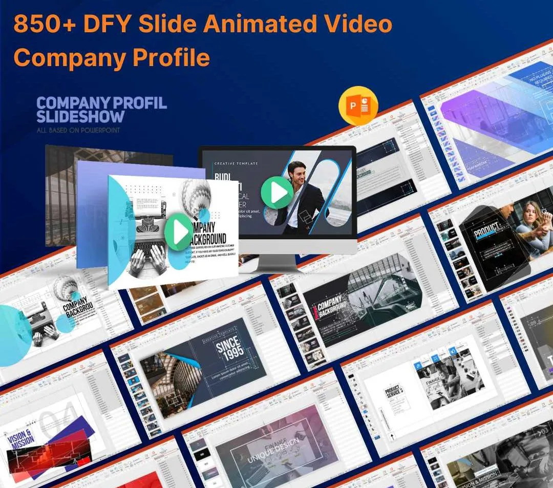 Slide template company profile ppt animasi